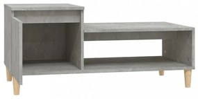 betonszürke szerelt fa dohányzóasztal 100 x 50 x 45 cm