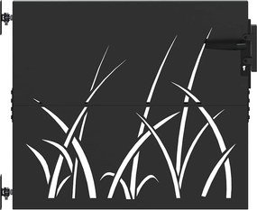 vidaXL Kerti kapu zárral Fekete 85 x 100 cm Porszórt Acél
