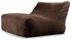 Sötétbarna kordbársony babzsákfotel Sofa Lounge – SLOWDOWN
