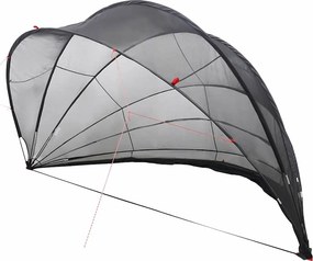 vidaXL Medence kupola Fekete 592 x 590 x 275 cm