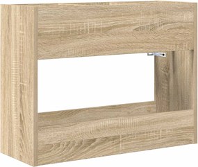 vidaXL Napernyő Állvány tárolóval Sonoma tölgy 65 x 24 x 50 cm Faanyag