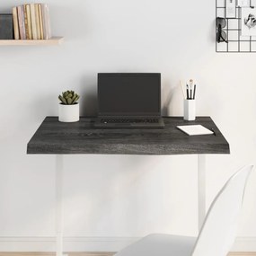 sötétbarna kezelt tömör tölgyfa asztallap 80x60x(2-4) cm