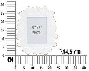 Fehér fém képkeret, 25 x 27,7 cm - Mauro Ferretti