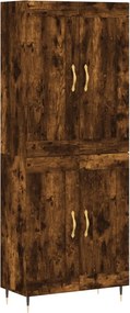 vidaXL füstös tölgy színű szerelt fa magasszekrény 69,5 x 34 x 180 cm