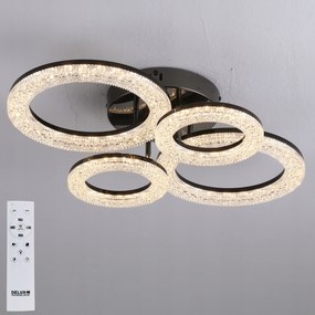 Mennyezeti Lámpa Kristály Glamour függeszték Csillár Plafon Led Távirányító 61W