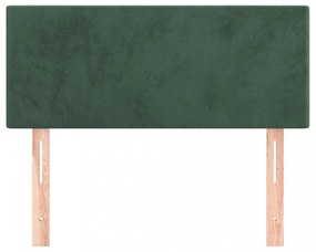 sötétzöld bársony fejtámla 80 x 5 x 78/88 cm