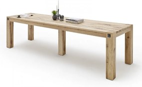 LEEDS Tömör Vad Tölgyfa Étkezőasztal 400x120cm