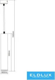 UNIVERSO Függeszték 1xG10 Max.35w IP20 Fehér D55x300x1500mm