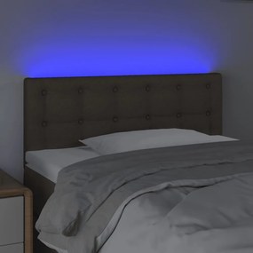 tópszínű szövet LED-es fejtámla 80 x 5 x 78/88 cm