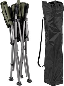 Leziter Comfort karfás horgász szék pohártartóval zöld