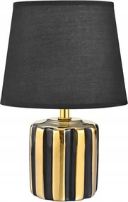 Asztali lámpa lámpaernyővel fekete-arany irodai hálószoba nappaliba HS9143-BL