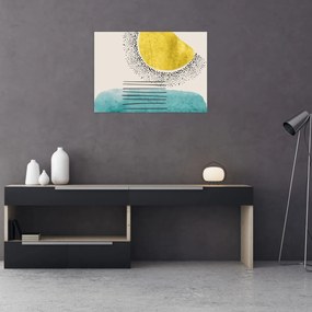 Üveg kép - Absztrakt festmény a strandról N⁰2 (70x50 cm)