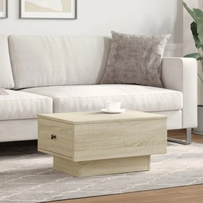 Sonoma tölgy színű szerelt fa dohányzóasztal 60 x 45 x 31 cm