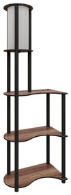 Állólámpa polcokkal 1xE27/40W/230V 140 cm fekete/barna