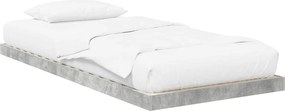 vidaXL Földi ágykeret Beton Szürke 90 x 190 cm Faanyag