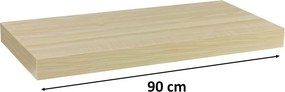 Fali polc STILISTA® Volato 90 cm - fa világos