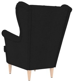 fekete szövetfotel 74 x 84 x 100 cm