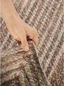 Világos natúr színű-sötét natúr színű kétoldalas-kézi szövésű juta futószőnyeg 80x200 cm Juno – Hanse Home