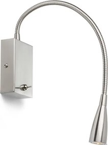 RENDL POINT nástěnná matný nikl 230V LED 3W 40° 3000K