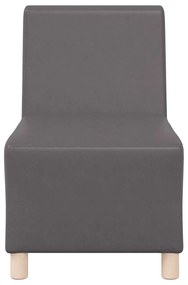 szürke műbőr kanapészék 55 cm