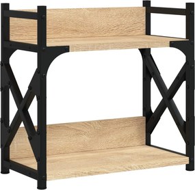 vidaXL 2 szintes sonoma tölgy szerelt fa nyomtatóállvány 40x20x40 cm