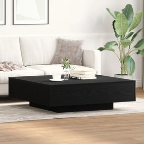 Fekete Tölgy Dohányzóasztal 100x100x31 cm Mérnöki Fa
