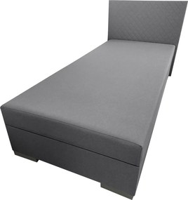 Boxspring ágy, egyszemélyes, szürke, 90x200, univerzális, ADARA