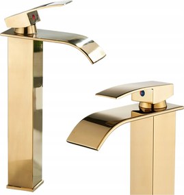 Fürdőszobai Mosdó Csaptelep Vízesés Fürdőszobai Csaptelep Pultra Szerelhető Magas