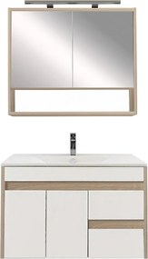 Luna 80 komplett fürdőszobabútor, Sonoma tölgy-Fehér