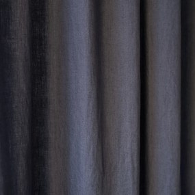 Night Time sötétszürke len függöny, 250 x 140 cm - Linen Tales