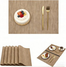 Asztalvédő Alátét khaki matrac Alátét Szett 6db-OS Konyhai Nagy