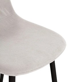 Krémszínű kárpitozott étkezőszék szett 4 db-os Minka – Marckeric