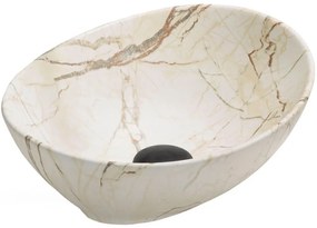 Mexen Elza, munkalap mosogató 40,5x33x14 cm, kő-bézs utánzat, 21014095