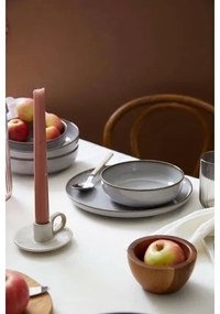 12 darabos étkészlet szürke/porcelán