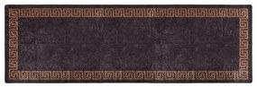 fekete és arany csúszásmentes mosható szőnyeg 80 x 300 cm