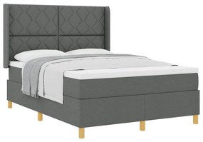 Box Spring ágy matracmal Sötétszürke 160 x 200 cm szövet