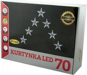 LED-es fényfüggöny ablakra 70L 6W meleg fehér