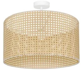 Duolla - Felületre szerelhető csillár ROLLER RATTAN 1xE27/15W/230V átm. 45 cm bézs