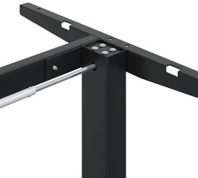fekete acél állóasztalváz (94-135) x 60 x (70-114) cm