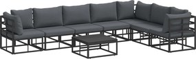 vidaXL Kerti Kanapé Szett párnával 8 pcs