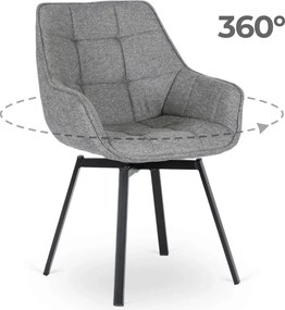 Forgó szék szürke színben. LUNA 2