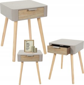 Wendy éjjeliszekrény taupe fiókkal modern hálószoba Loft