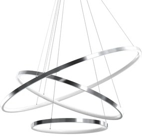 LED Csillár zsinóron HOOP LED/93W/230V átm. 80 cm 4000K fényezett króm