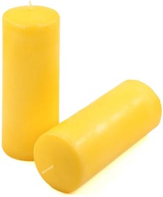 Gyertya készlet 20 cm Ø 7,5 cm 4 db sárga