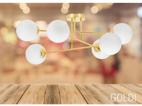 Csillár 6xE27/35W/230V átm. 80 cm arany