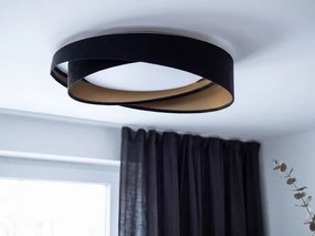 LED dimmelhető mennyezeti lámpa SM. GALAXY M. LED/24W/230V Ø 55 cm fekete/arany + távirányító