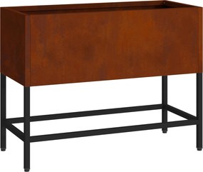 vidaXL Magas Kerti Cserép Rozsdás 60 x 26 x 45 cm Időjárásálló acél