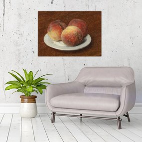 Kép - Henri Fantin-Latour, Three Peaches on a Plate, reprodukciók (70x50 cm)