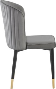 Étkezőszék, szürke Velvet szövet/fekete, UDAJA