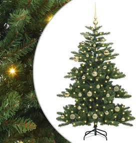 vidaXL Műanyag Hajtogatós Karácsonyfa Zöld 150 cm PVC és Acél